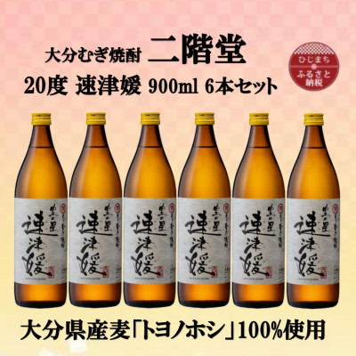 大分むぎ焼酎 二階堂速津媛20度(900ml)6本セット【1494423】大分県日出町24000酒・アルコール焼酎
