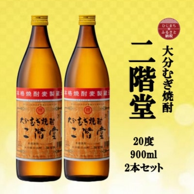 大分むぎ焼酎 二階堂20度(900ml)2本セット【1516235】大分県日出町10000酒・アルコール焼酎
