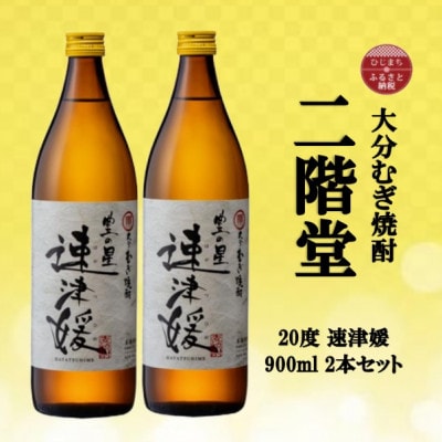 大分むぎ焼酎 二階堂速津媛20度(900ml)2本セット【1516447】大分県日出町10000酒・アルコール焼酎