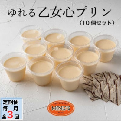 【毎月定期便】ゆれる乙女心プリン 10個セット全3回【配送不可地域:離島】【4064266】大分県日出町42000菓子・スイーツプリン・ゼリー