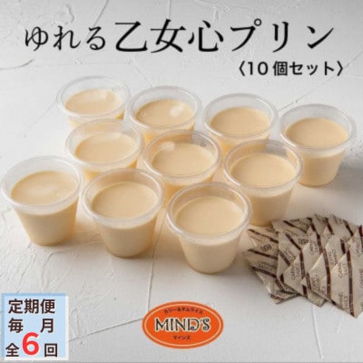 【毎月定期便】ゆれる乙女心プリン 10個セット全6回【配送不可地域:離島】【4064267】大分県日出町85000菓子・スイーツプリン・ゼリー