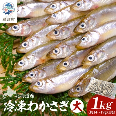 北海道産 冷凍わかさぎ(大)1kg【最大約13cm、重さ14〜19g】 おすすめ おいしい 天然【配送不可地域:離島】【1589790】北海道標津町12000魚介・海産物鮮魚