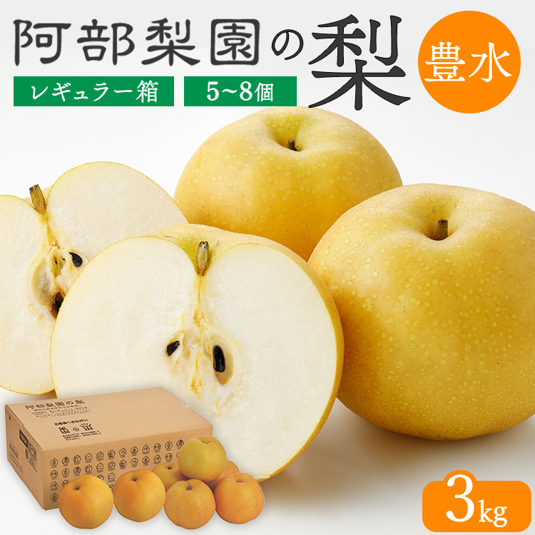 阿部梨園の梨(3kg レギュラー箱)豊水 ※離島への配送不可 ※2025年9月上旬〜9月下旬頃に順次発送予定栃木県宇都宮市17000果物・フルーツりんご・梨