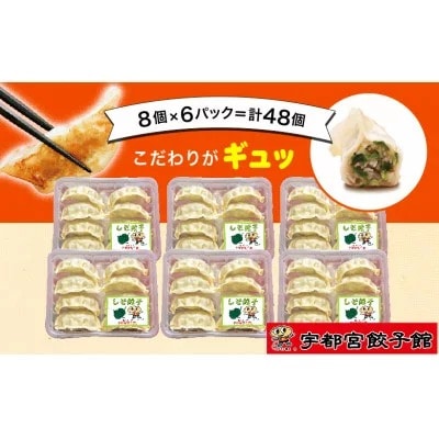 「宇都宮餃子館」のしそ餃子 8個入り×6パック(計48個)栃木県宇都宮市14000鍋セット・総菜・加工食品総菜
