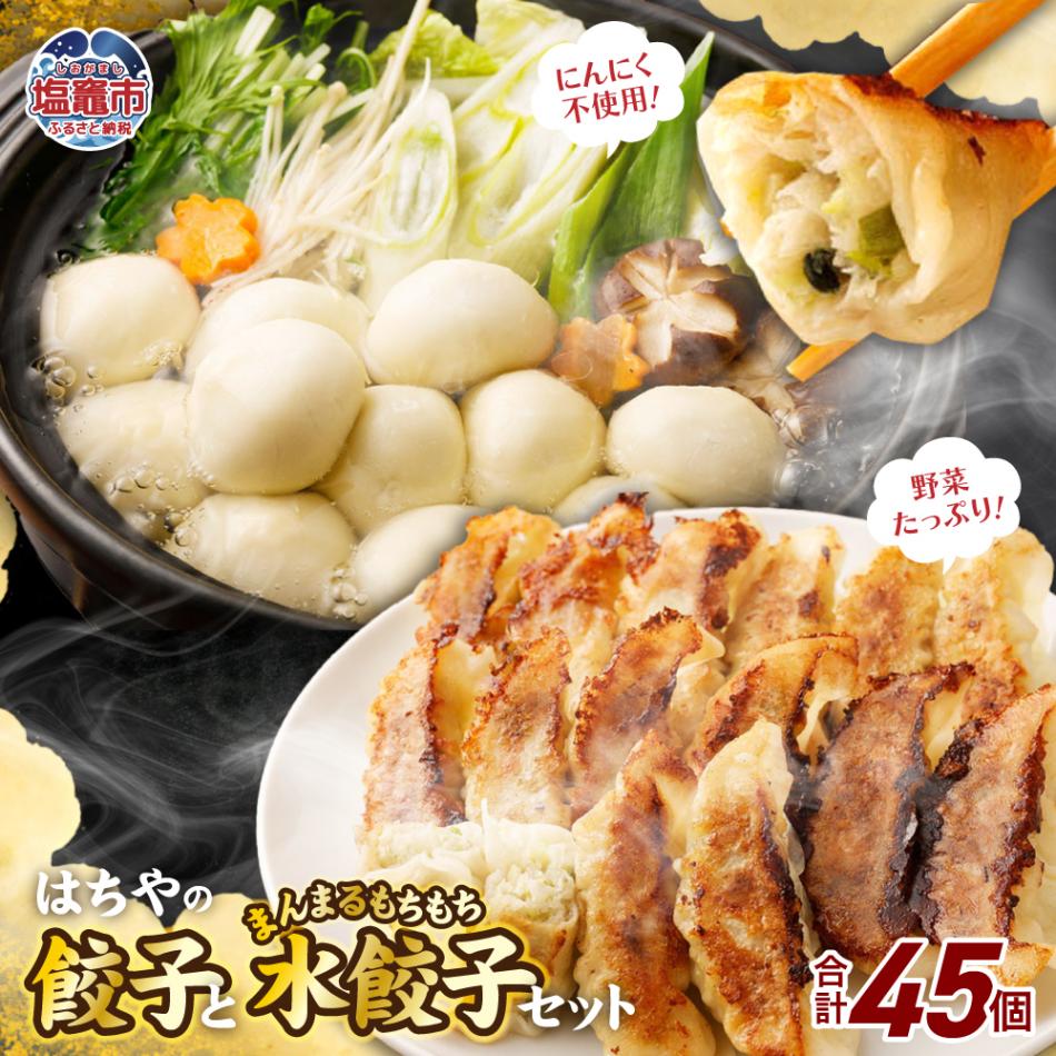 はちやの餃子(15個入)とまんまるもちもち水餃子(30個入)のセット 【04203-0455】宮城県塩竈市12000鍋セット・総菜・加工食品その他 鍋セット・総菜・加工食品