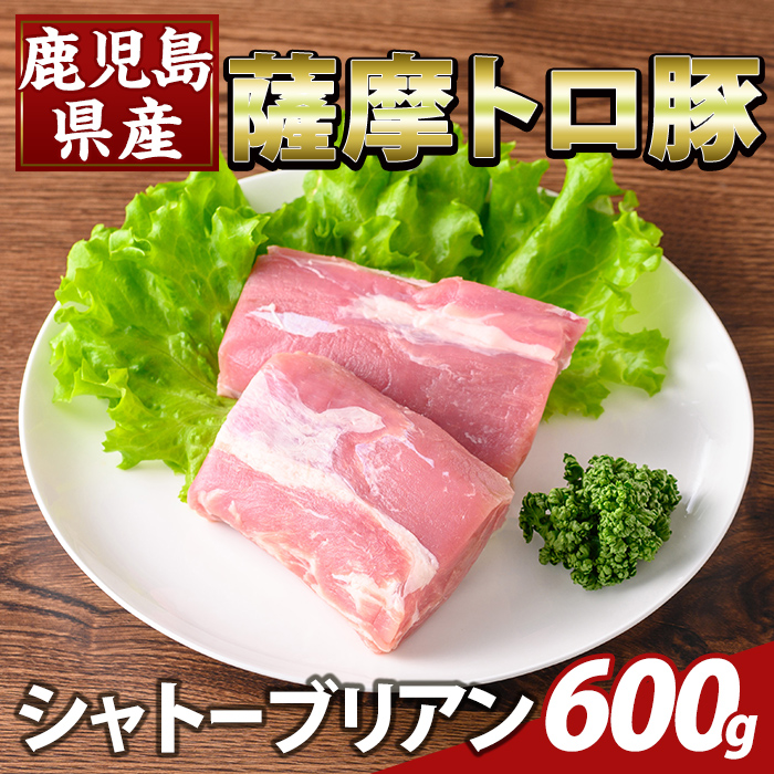 K-487-B 鹿児島県産 薩摩トロ豚 シャトーブリアン(計600g)【ふるさと産直バザール】霧島市 シャトーブリアン ヒレ肉 国産 鹿児島県産 肉 精肉鹿児島県霧島市18000肉豚肉