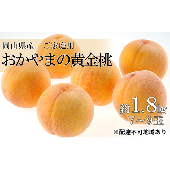 桃 2026年 先行予約 ご家庭用 おかやま の 黄金桃 約1.8kg(7〜9玉) もも モモ 岡山県産 国産 フルーツ 果物岡山県玉野市22000果物・フルーツ