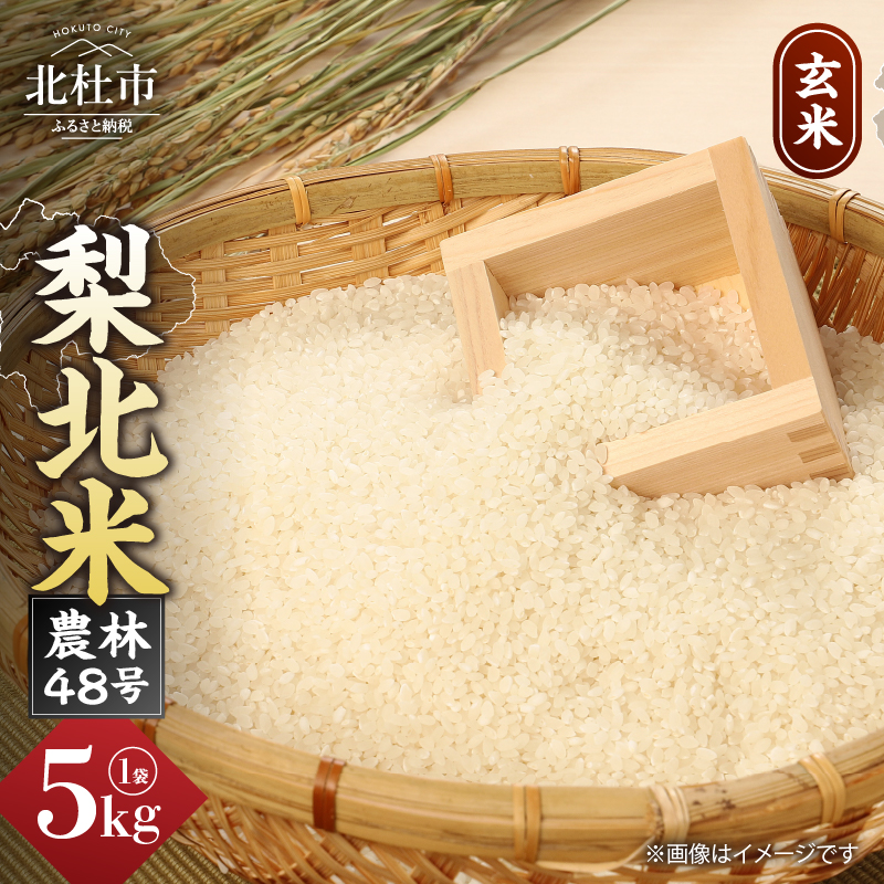 【令和7年度新米】梨北米農林48号5kg(玄米)山梨県北杜市17000米・パン玄米・雑穀米・もち米・餅