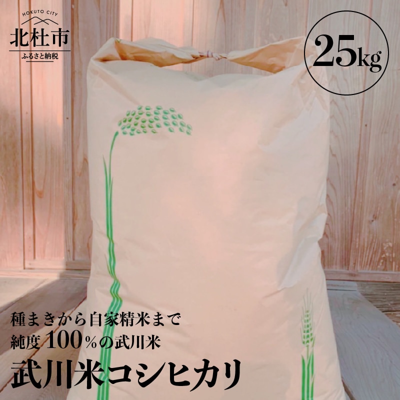 【令和6年度米】 武川米コシヒカリ 25kg山梨県北杜市68000米・パン白米