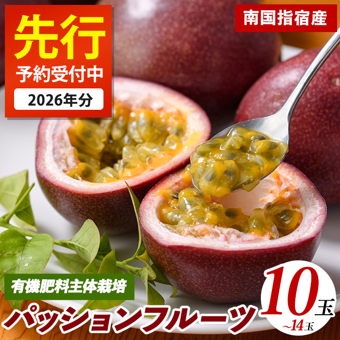 【2026年 発送】パッションフルーツ10玉〜14玉(マンゴーの森/010-2058) 鹿児島 国産 指宿市 トロピカルフルーツ 南国フルーツ 果実 果肉 果物 ビタミン 農家直送  パッションフルーツ パッション