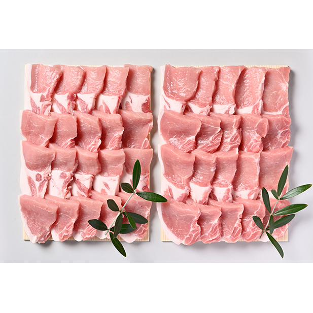 豚肉 オリーブ豚ロース焼肉用 1200g(600g×2) お肉 バーベキュー ロース肉 ポーク 夕飯 食材 豚丼 2パック 調理 料理 冷凍 香川県東かがわ市20000肉豚肉