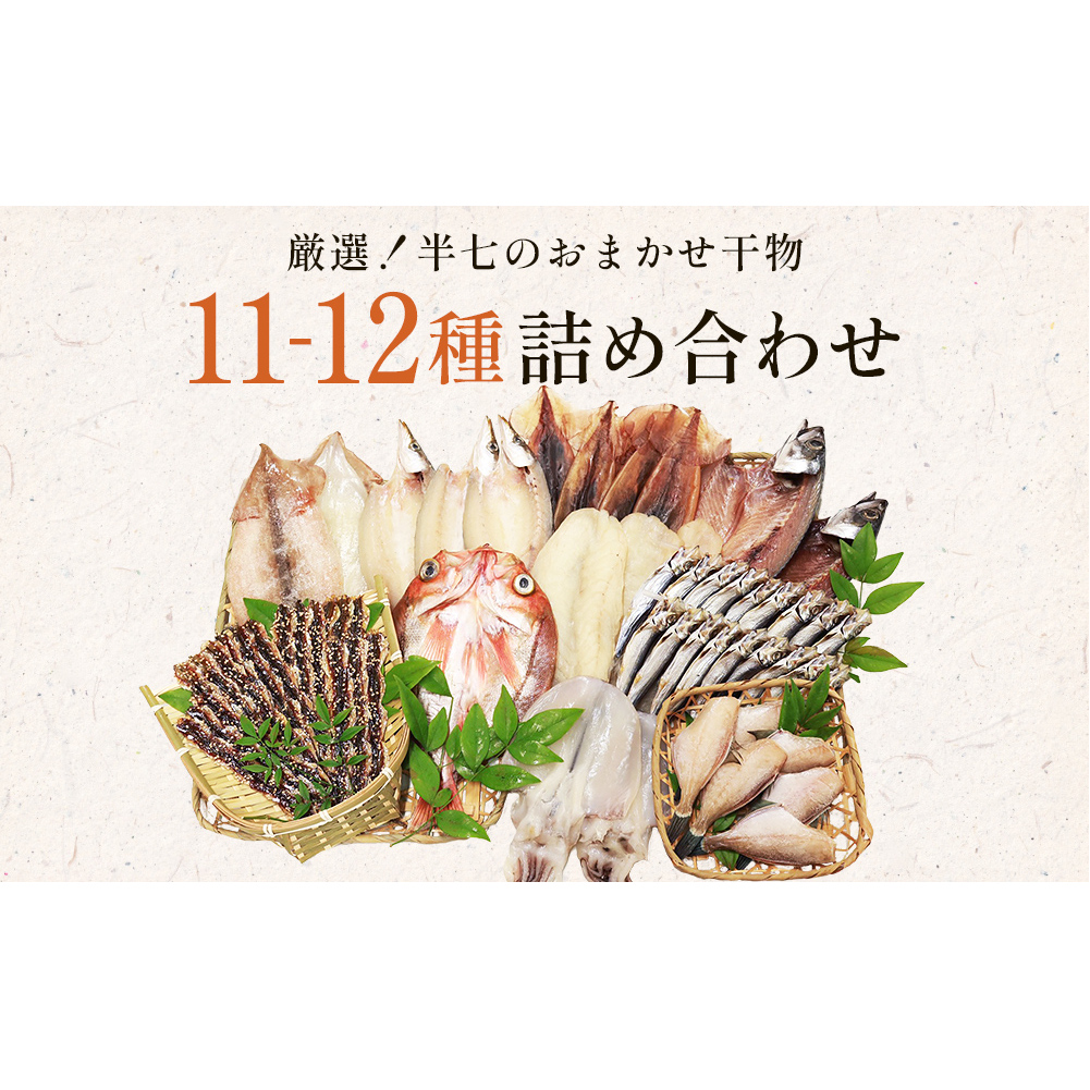 厳選!半七のおまかせ干物 詰め合わせセット(11-12種) 富山県 氷見市 干物 おかず 魚 一品富山県氷見市26000魚介・海産物干物