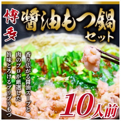 2023年6月発送開始『定期便』博多醤油もつ鍋 10人前セット 全6回【配送不可地域:離島】【5149270】福岡県大野城市84000鍋セット・総菜・加工食品鍋セット