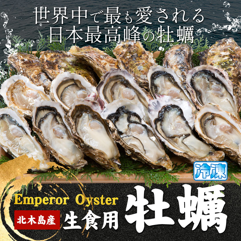 牡蠣 生食 用 かき Emperor Oyster 生食用 12粒 Mサイズ 袋入り 勇和水産《45日以内に出荷予定(土日祝除く)》岡山県 笠岡市  北木島産 かき カキ 牡蠣 生牡蠣 冷凍 お取り寄せ グルメ---Y-11---岡山県