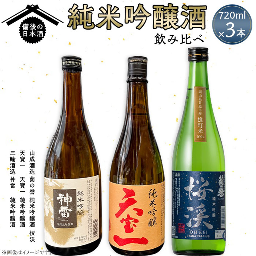 【びんご圏域連携】備後の日本酒 純米吟醸酒 飲み比べセット 株式会社齋藤商店《30日以内に出荷予定(土日祝除く)》酒 日本酒 さけ お酒---S-18a---岡山県笠岡市25000酒・アルコール日本酒