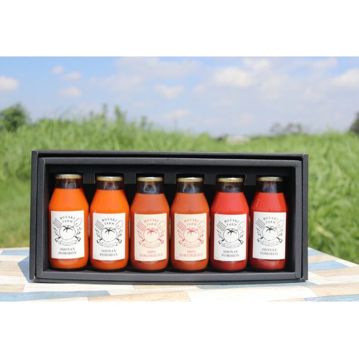3種類のフレッシュなトマトの味わいが楽しめる 野崎農園 トマトジュースバラエティーセット 180ml×3種類×2本 果汁飲料 野菜飲料 神奈川県茅ヶ崎市11000お茶・飲料果汁・野菜飲料