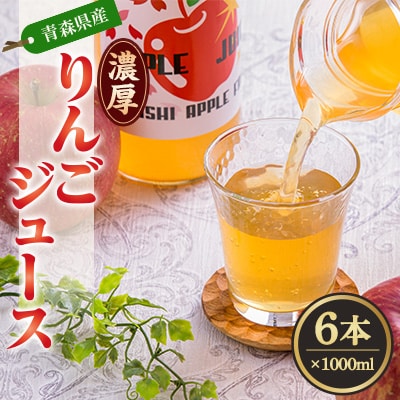 オリジナルりんごジュース 1000ml×6本【配送不可地域:離島・沖縄】【1143327】青森県藤崎町16000お茶・飲料果汁・野菜飲料
