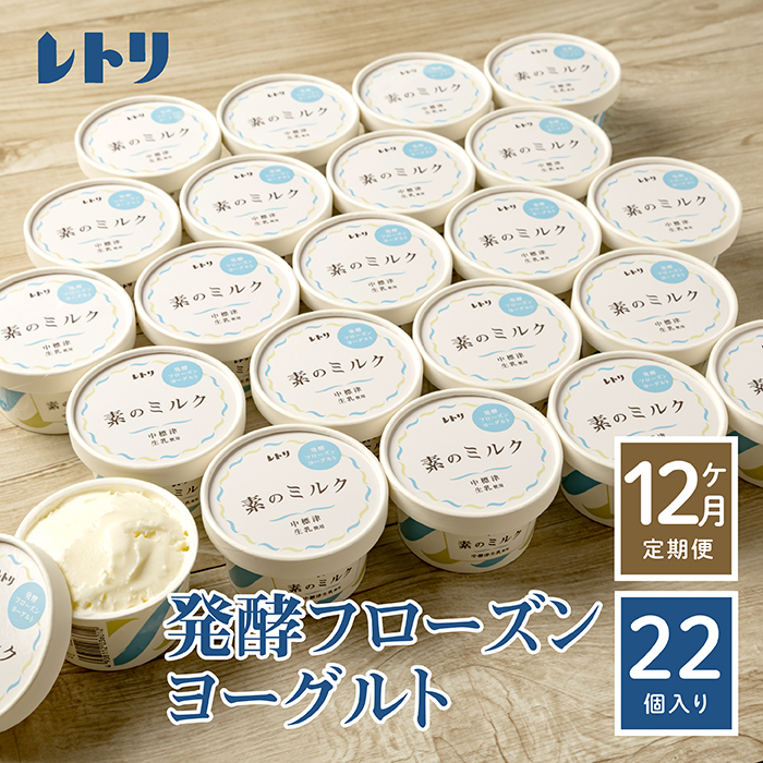 【定期便:全12回】【無添加】北海道 フローズンヨーグルト×22個【1106301】北海道中標津町312000卵・乳製品その他卵・乳製品