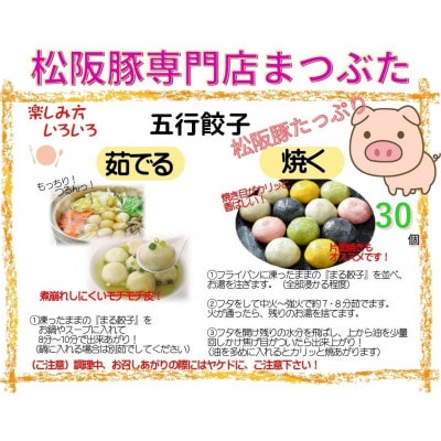 松阪豚使用 五行餃子 3箱 計30個 中華の王道 まつぶたのギョウザ 焼き 鍋 蒸し 揚げに最適【配送不可地域:離島】【1521019】三重県松阪市17000鍋セット・総菜・加工食品総菜