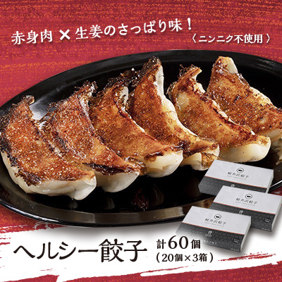 ヘルシー餃子セット60個(20個×3箱)【配送不可地域:離島】【1468732】長野県御代田町10000鍋セット・総菜・加工食品総菜