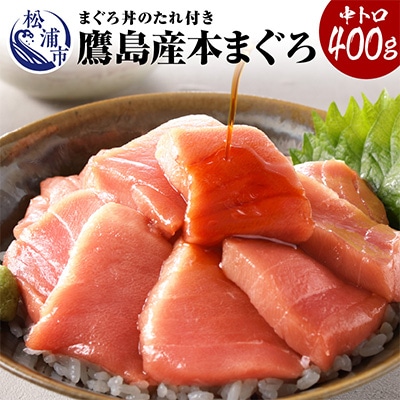 鷹島産本まぐろ 中トロ400g まぐろ丼のタレ付き【配送不可地域:離島】【1231999】長崎県松浦市20000魚介・海産物鮮魚