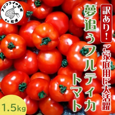訳あり!ご家庭用に大活躍 夢追うフルティカトマト1.5kg【配送不可地域:離島】【1519748】長崎県松浦市6000野菜・きのこトマト
