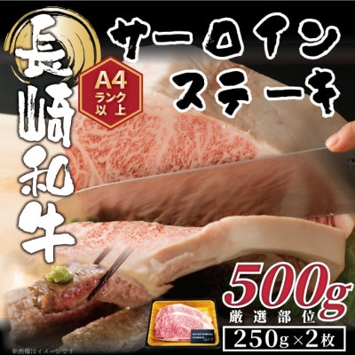 【毎月定期便】【A4〜A5】長崎和牛サーロインステーキ 500g(250g×2枚)(松浦市)全6回【配送不可地域:離島】【4052367】長崎県松浦市108000肉牛肉