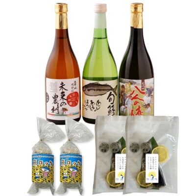 本格芋麦焼酎と清酒720ml3本組としめ鯖・魚ロッケセット(E-12)【複数個口で配送】【配送不可地域:離島】【4063683】長崎県松浦市31000魚介・海産物その他 魚介・海産物