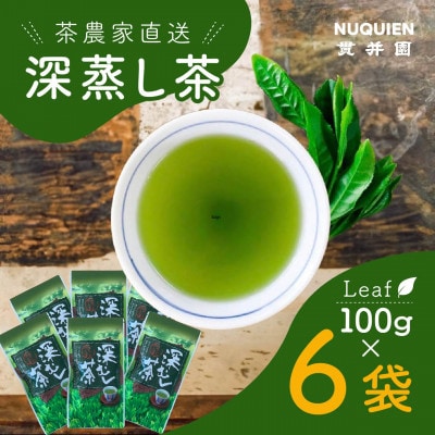 貫井園の深蒸し茶 リーフ 100g×6袋【1516410】埼玉県入間市15000お茶・飲料コーヒー・紅茶