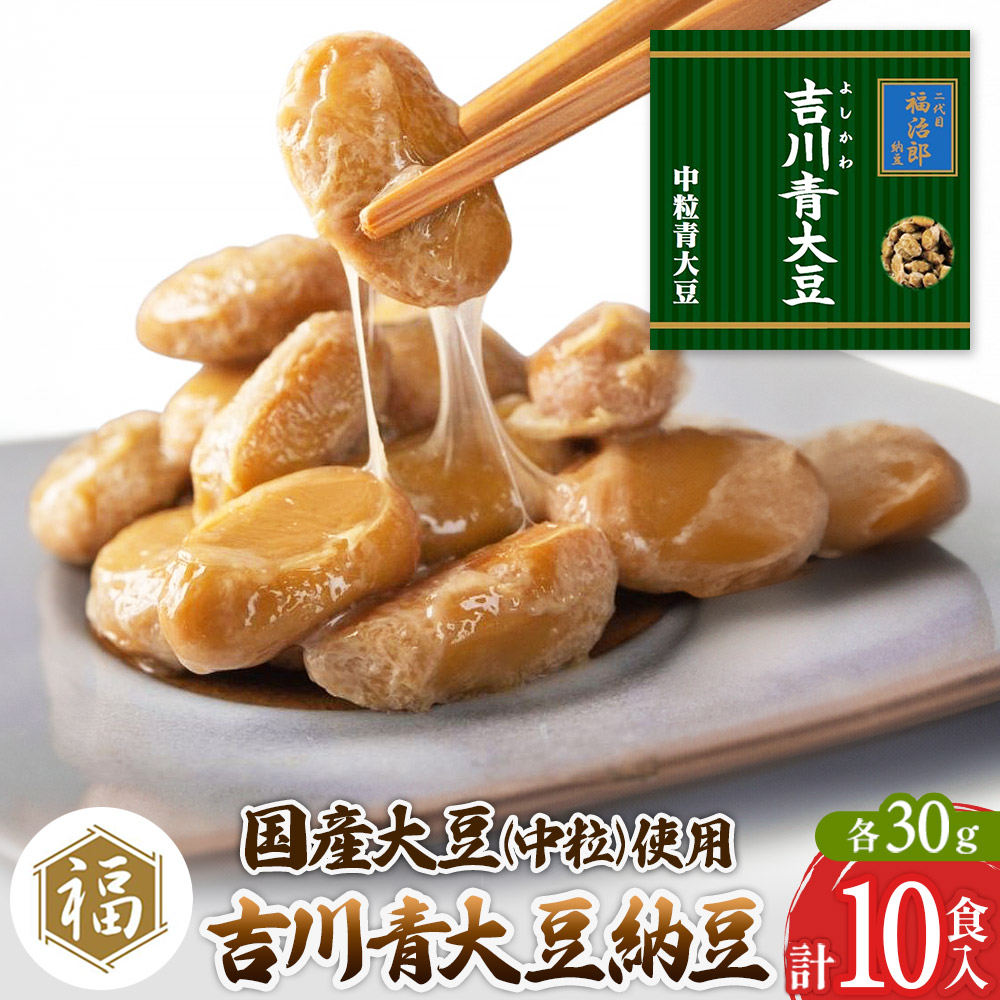 二代目福治郎納豆 吉川青大豆納豆【中粒】5袋(1袋×2食入)計10食秋田県横手市12000鍋セット・総菜・加工食品その他 鍋セット・総菜・加工食品