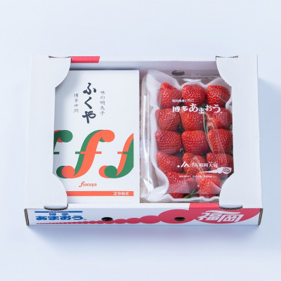 【11月下旬より順次発送】福岡産あまおう&明太子約(大)(岡垣町)【配送不可地域:離島】【1308500】福岡県岡垣町23000果物・フルーツいちご