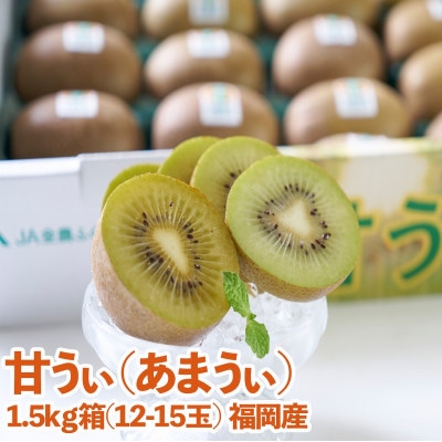 福岡産ブランドキウイ・甘うぃ12-15玉箱(約1.5kg)(岡垣町)【配送不可地域:離島】【1308551】福岡県岡垣町13000果物・フルーツその他 果物・フルーツ