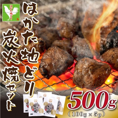 はかた地どり炭火焼セット500g(100g×5p)(岡垣町)【配送不可地域:離島】【1444215】福岡県岡垣町13000肉鶏肉