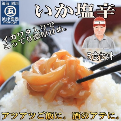 いか塩辛(5食セット)(岡垣町)【配送不可地域:離島】【1530873】福岡県岡垣町12000魚介・海産物その他 魚介・海産物