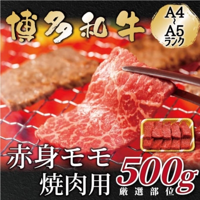 【A4〜A5】博多和牛赤身モモ焼肉用 500g(岡垣町)【配送不可地域:離島】【1558961】福岡県岡垣町11000肉牛肉