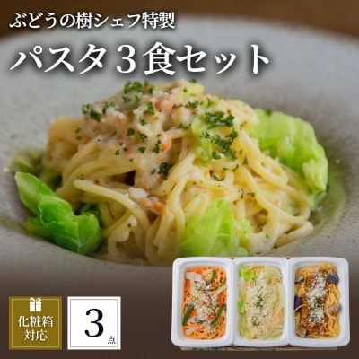 ぶどうの樹 シェフ特製パスタ3食セット【配送不可地域:離島】【1662851】福岡県岡垣町11500麺パスタ
