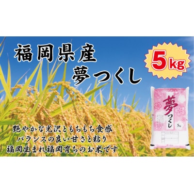【令和7年産新米】【食味鑑定士厳選】福岡県産 夢つくし5kg(5kg×1袋)(岡垣町)【1664484】福岡県岡垣町15000米・パン白米