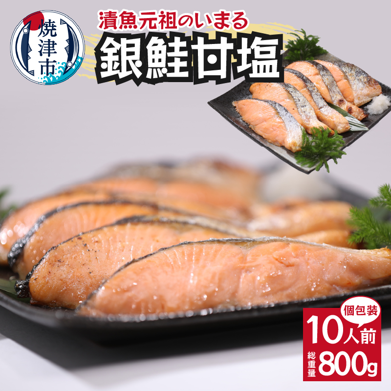 a10-1008 銀鮭 甘塩 10切入(個包装真空パック)静岡県焼津市10000魚介・海産物その他 魚介・海産物