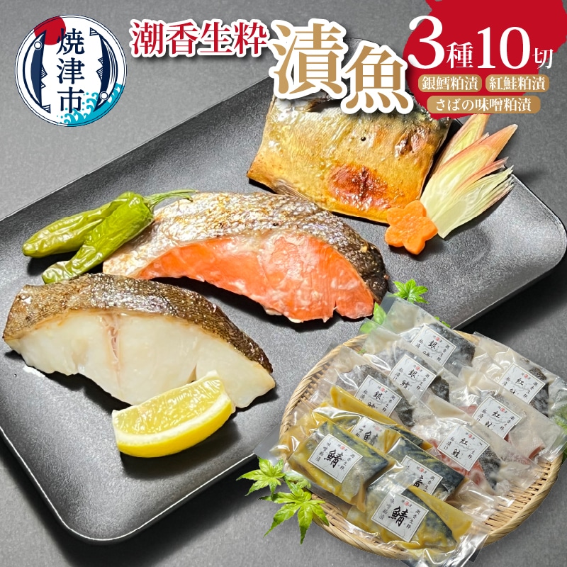 a15-566 三種の 粕漬 詰合せ 銀鱈 紅鮭 さば静岡県焼津市15000魚介・海産物