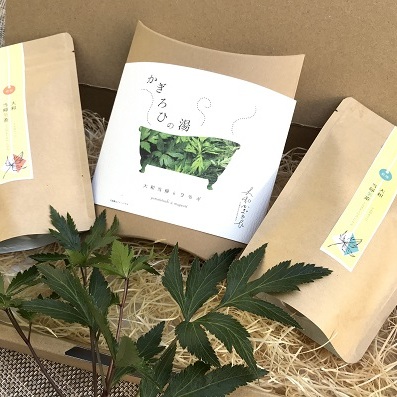 大和当帰 ギフトパック / 大和かぎろひ 当帰葉 ヨモギ 入浴剤 乾燥茶 焙煎茶 奈良県 宇陀市 お中元 贈答用 贈り物 暑中見舞い お土産奈良県宇陀市11000雑貨・日用品バス・洗面用品