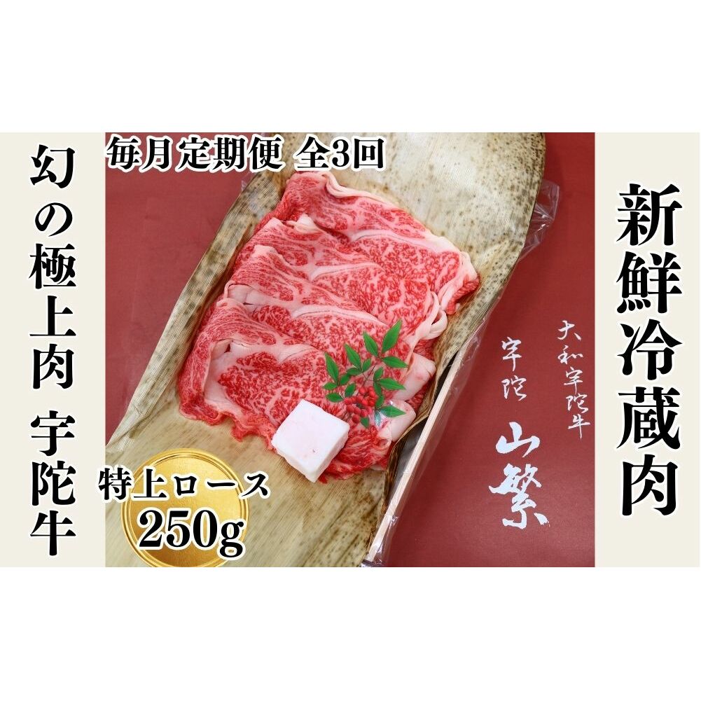 毎月定期便全3回 名産 認定肉 宇陀牛 国産 黒毛和牛 特上 ロース すき焼き 約250g / 山繁 ふるさと納税 牛肉 牛丼 しゃぶしゃぶ人気 寄付 ランキング おすすめ グルメ 肉 返礼品 奈良県宇陀市33