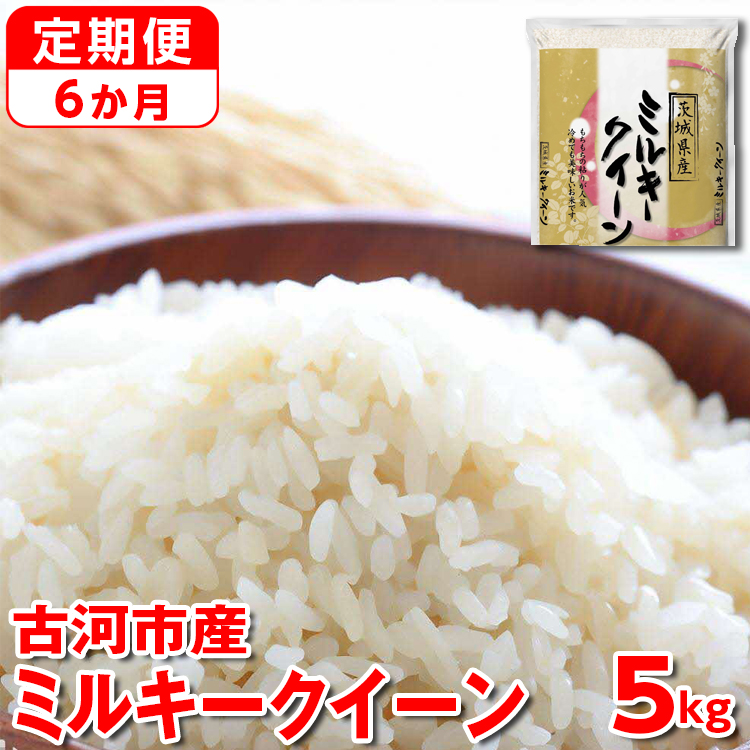 【定期便 6か月】【新米】令和7年産 古河市産ミルキークイーン 5kg | 米 こめ コメ 5キロ 定期便 ミルキークイーン みるきーくいーん 古河市産 茨城県産 贈答 贈り物 プレゼント 茨城県 古河