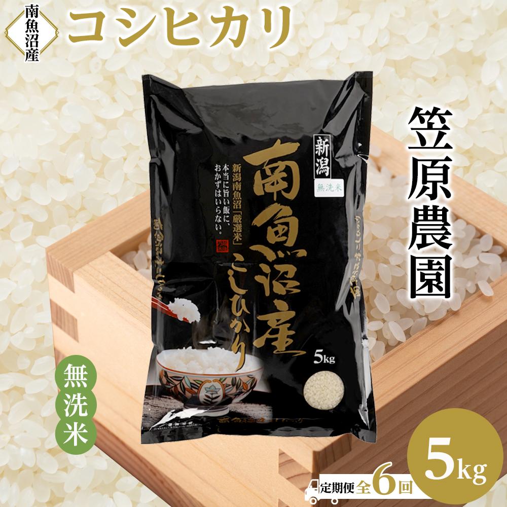 【定期便】【令和7年産新米】南魚沼産コシヒカリ無洗米(5kg×全6回)新潟県南魚沼市156000米・パン無洗米