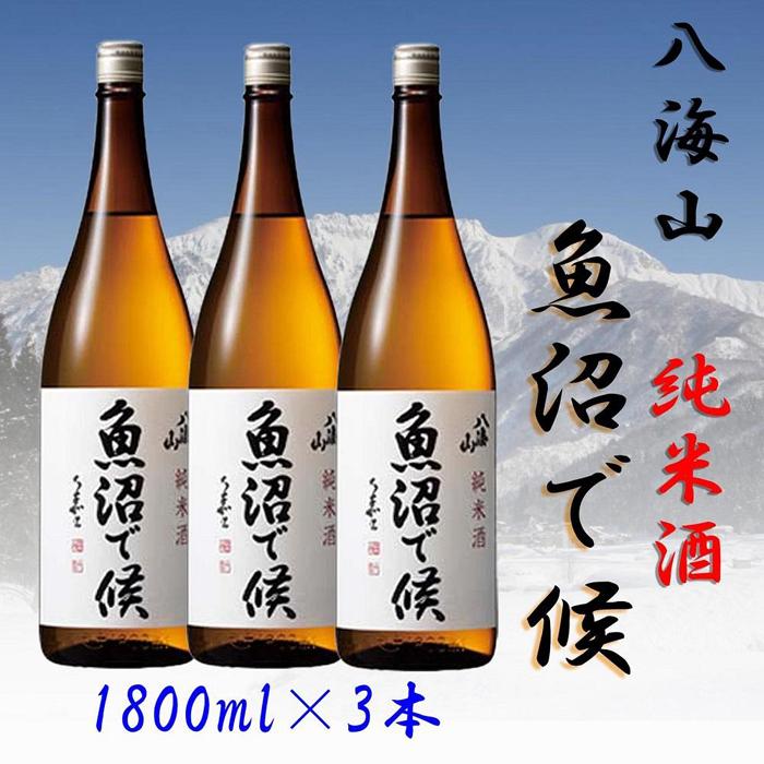 【魚沼地域限定】純米酒 八海山「魚沼で候」1800ml×3本新潟県南魚沼市33000酒・アルコール日本酒
