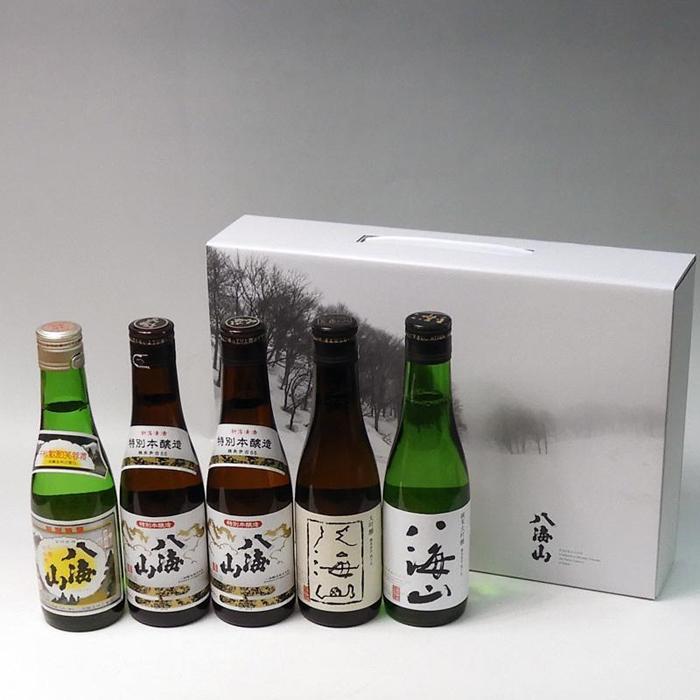 日本酒 八海山 清酒・特別本醸造・大吟醸・純米大吟醸 300ml×5本セット新潟県南魚沼市18000酒・アルコール日本酒