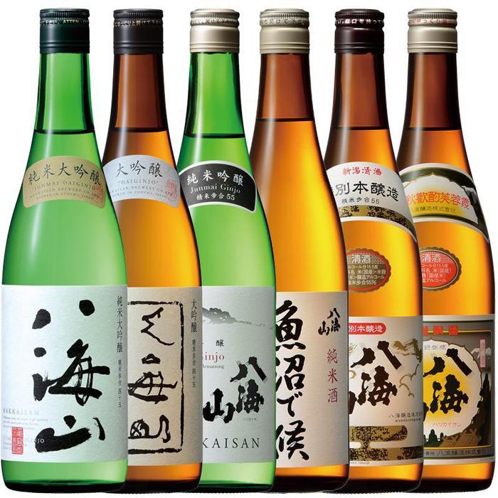 八海山 清酒・特別本醸造・純米・純米吟醸・大吟醸・純米大吟醸 720ml×6本セット新潟県南魚沼市42000酒・アルコール日本酒