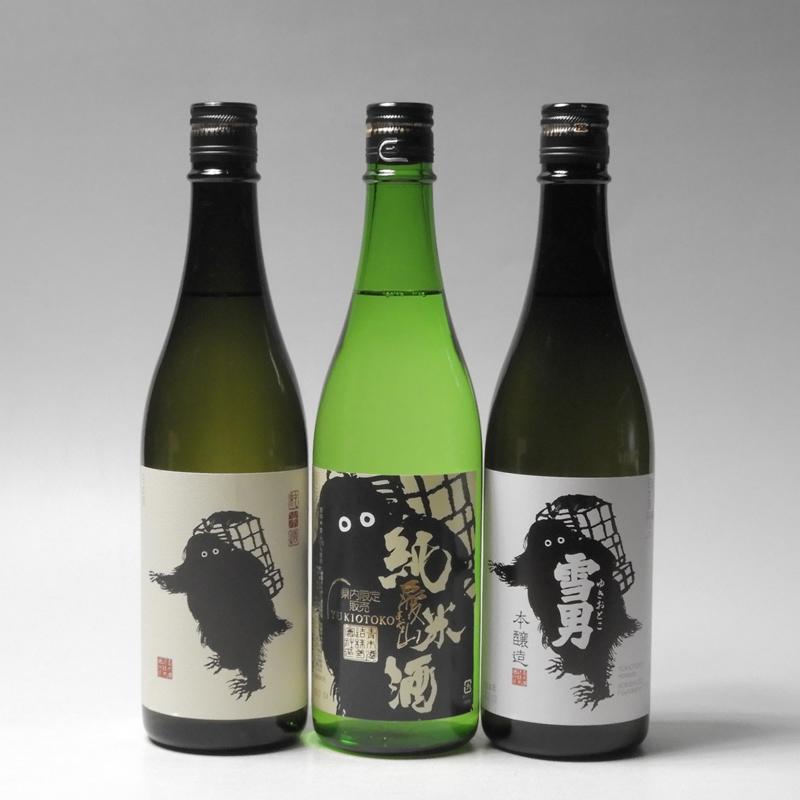 日本酒 鶴齢 雪男 純米・純米県内限定・本醸造 720ml×3本セット新潟県南魚沼市21000酒・アルコール日本酒