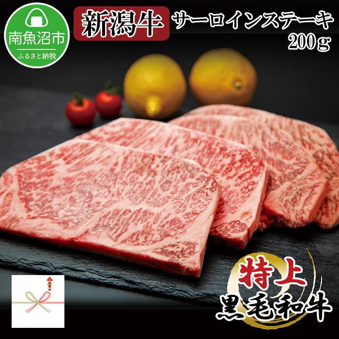 ES122 【無地熨斗】新潟和牛 南魚沼産 にいがた 黒毛和牛 サーロインステーキ 200g×4枚 4人前 新潟県 南魚沼市新潟県南魚沼市72000肉牛肉