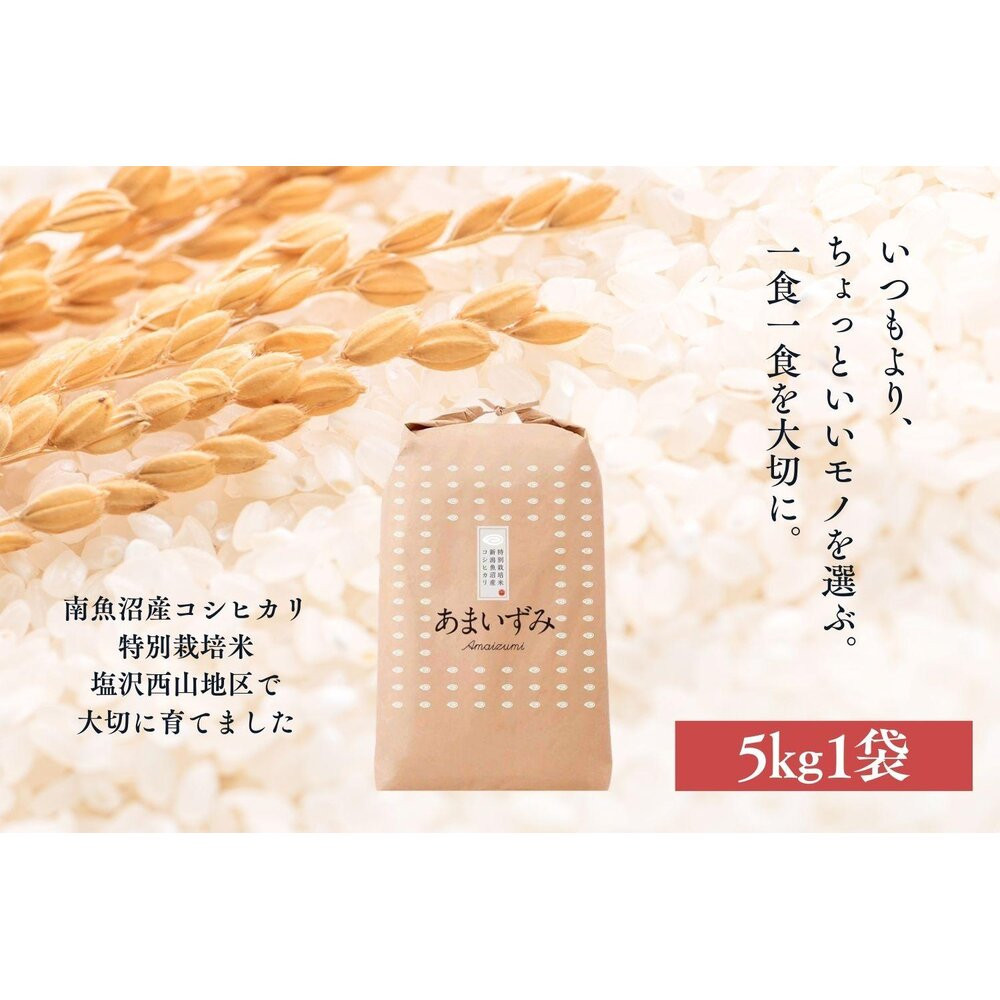 【令和7年産新米予約】【白米】令和7年度産 あまいずみ 南魚沼産コシヒカリ 5kg【2025年10月上旬より順次発送予定】新潟県南魚沼市31000米・パン白米