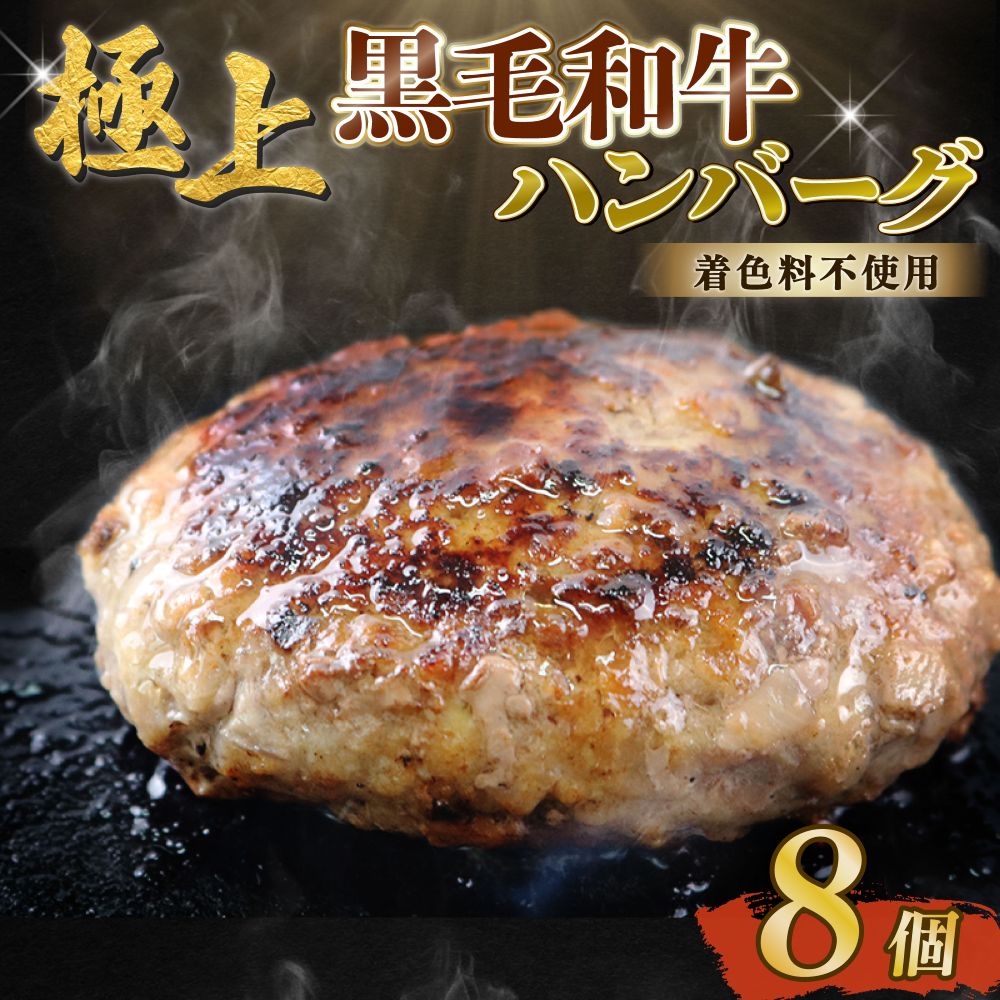 自家製 手作り 黒毛和牛ハンバーグ 約90g×8個 総計約720g ハンバーグ 牛肉 100% 【(有)山重食肉】(室戸海洋深層水塩使用)高知県室戸市14500肉